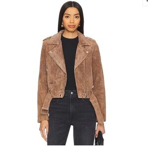 Blank NYC Tan Suede Leather Jacket